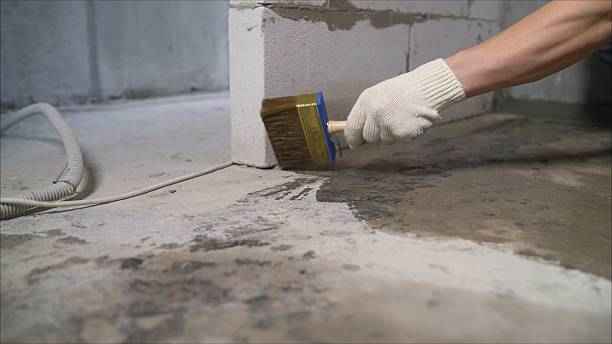 Crawl space vapor barrier installation in Blue Rock, OH